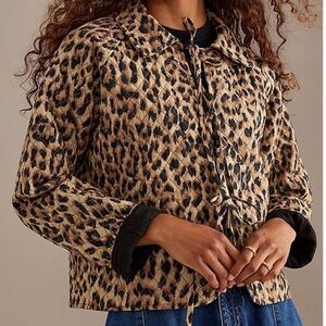BNWT Anthropologie Leopard Print Jacket Size Small